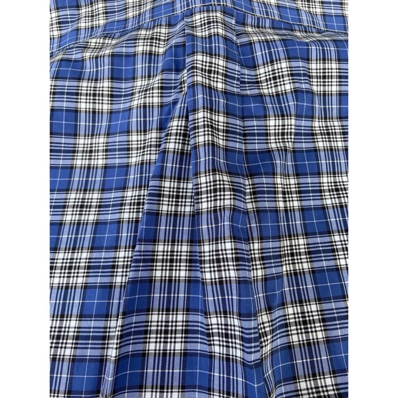 L.L. Bean Wrinkle Free Plaid Button Down Shirt Blue Traditional Fit Men’s L Easy - Picture 12 of 12